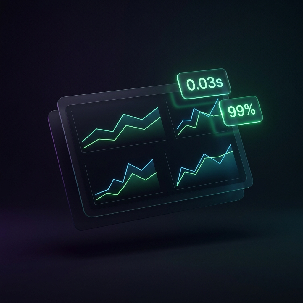 Latency & Uptime Performance Mockup
