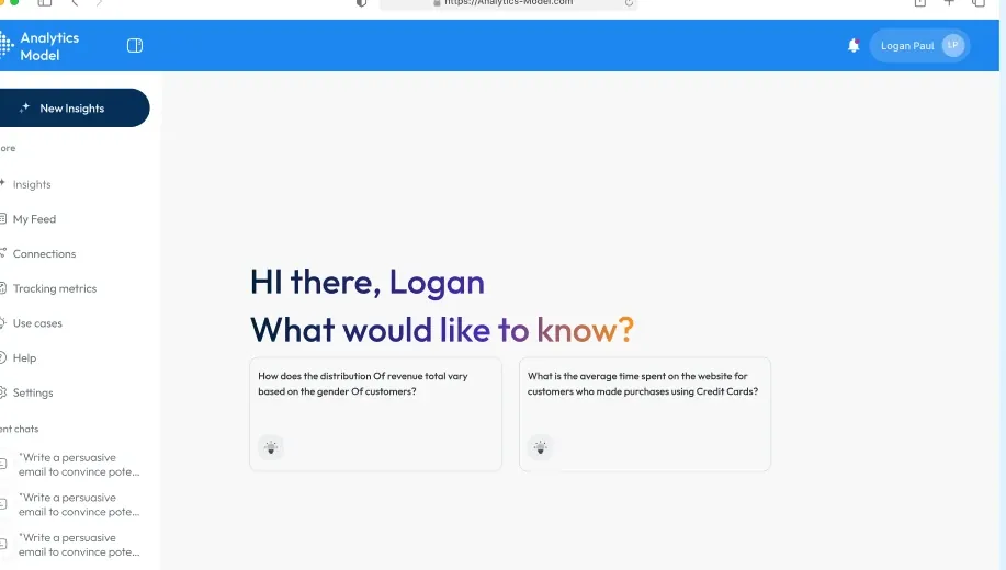 Greeting and prompt suggestions