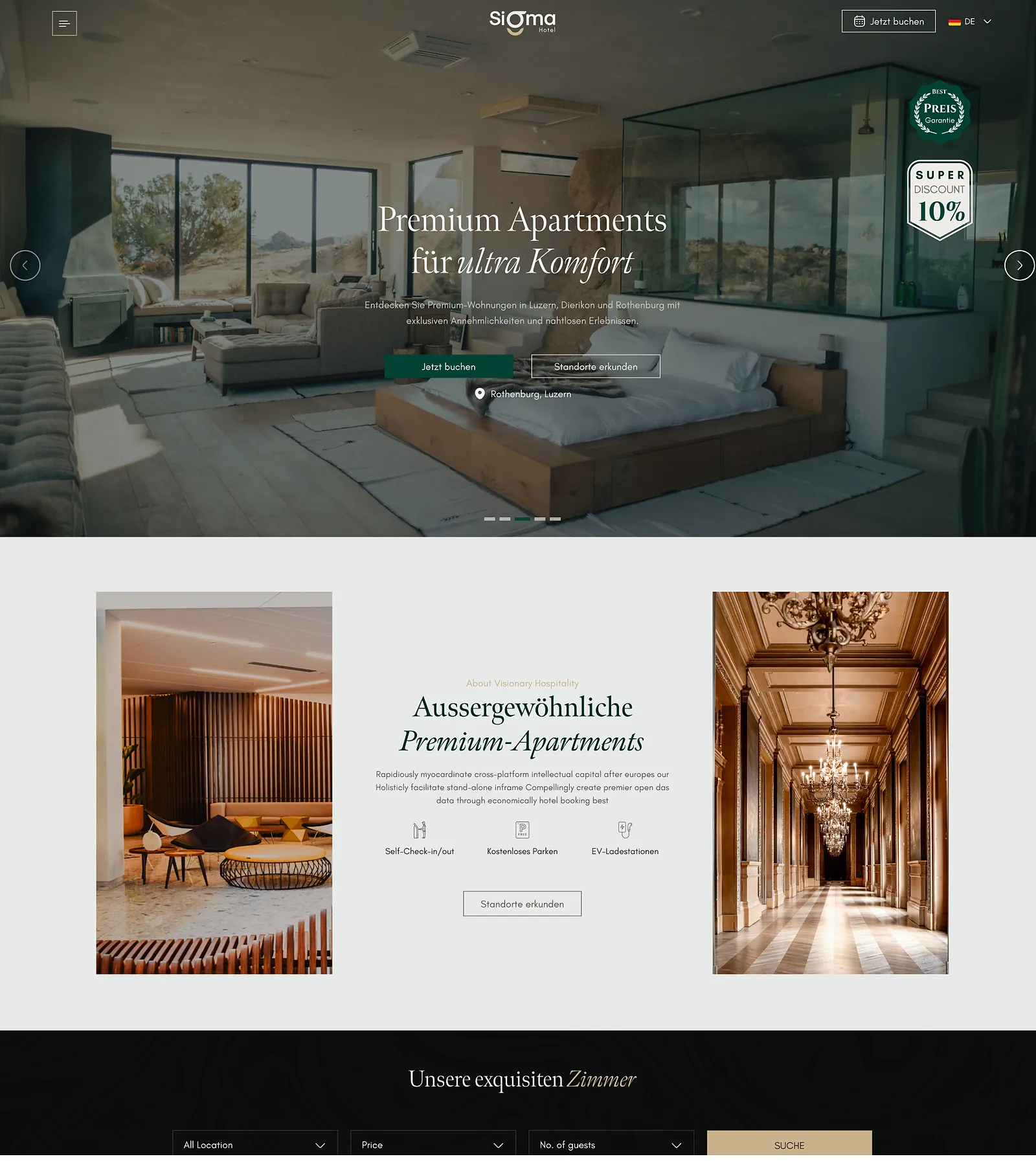 Apartments landing page