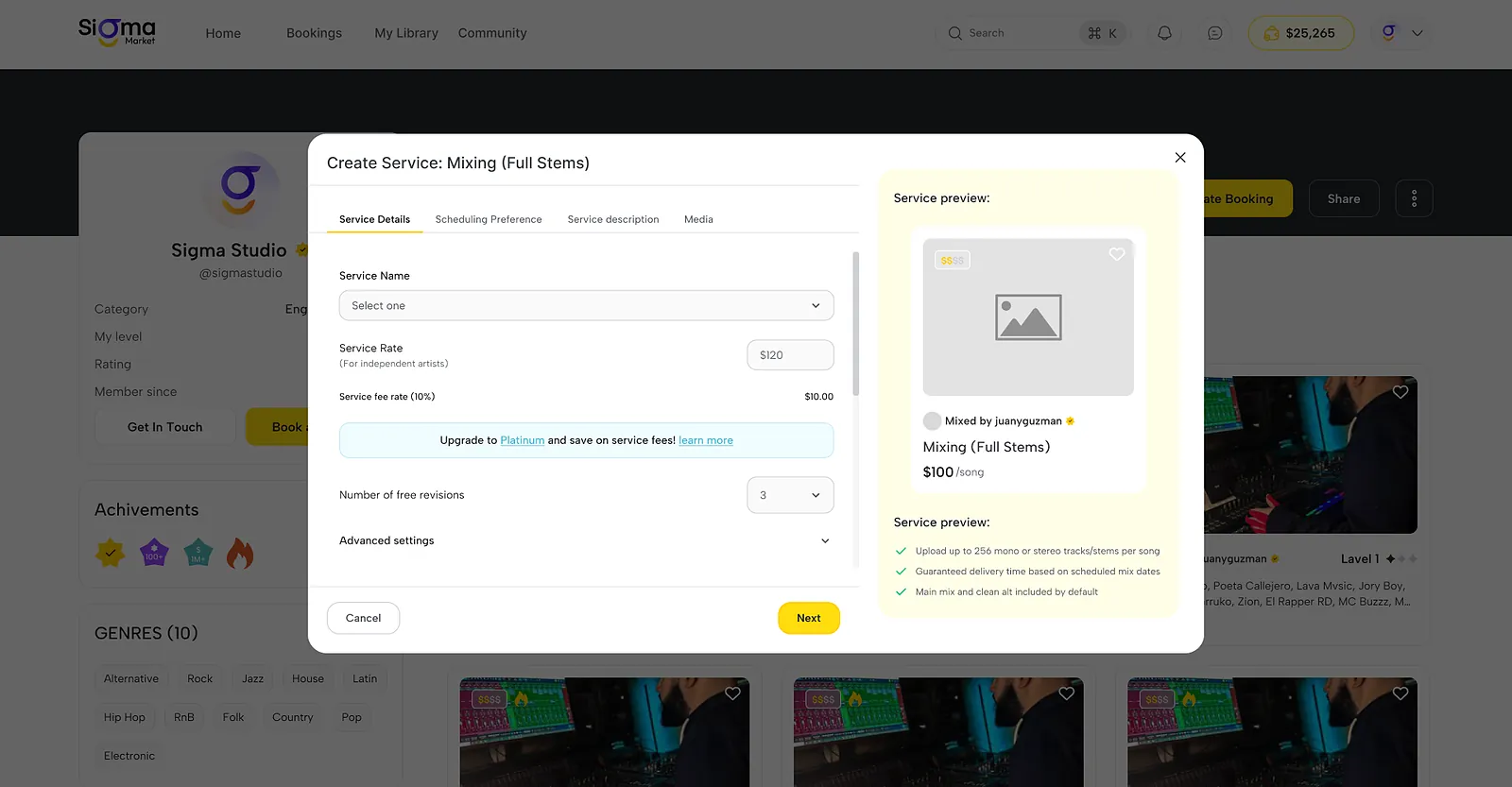 WavMasters: add a service: details