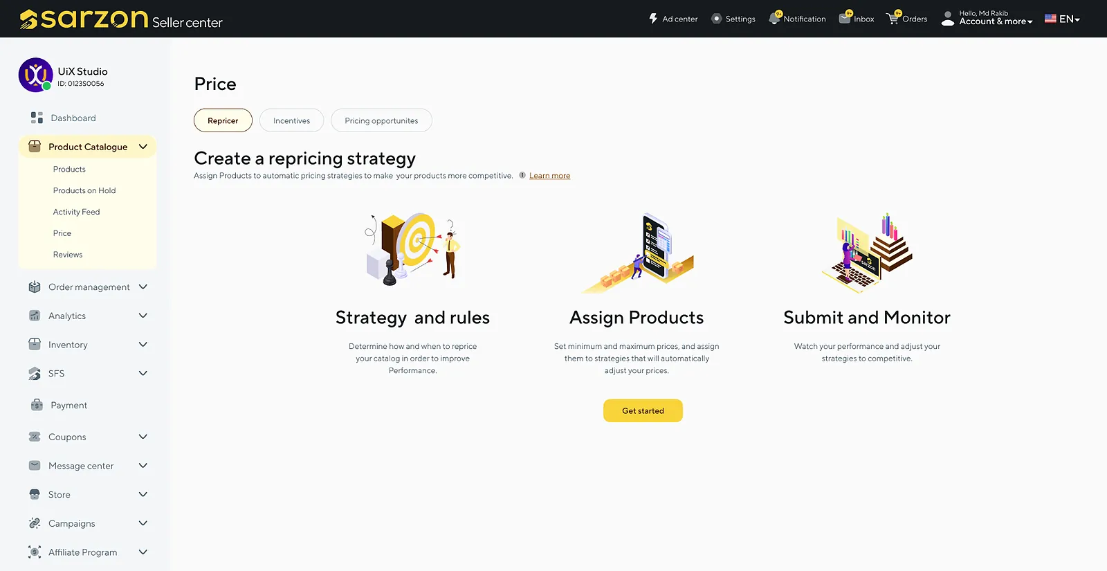 Sarzon: pricing strategy