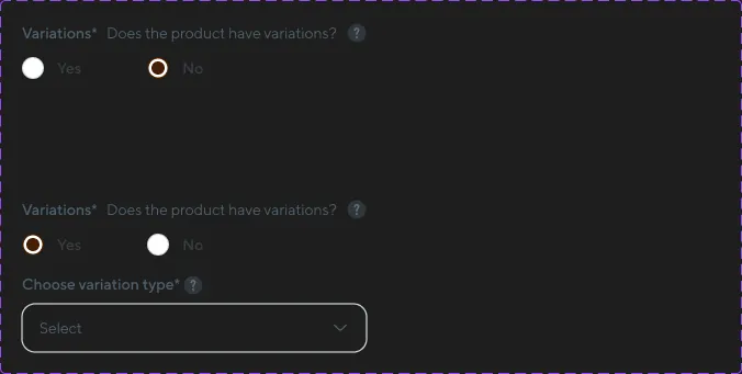 Sarzon design system: form field variants