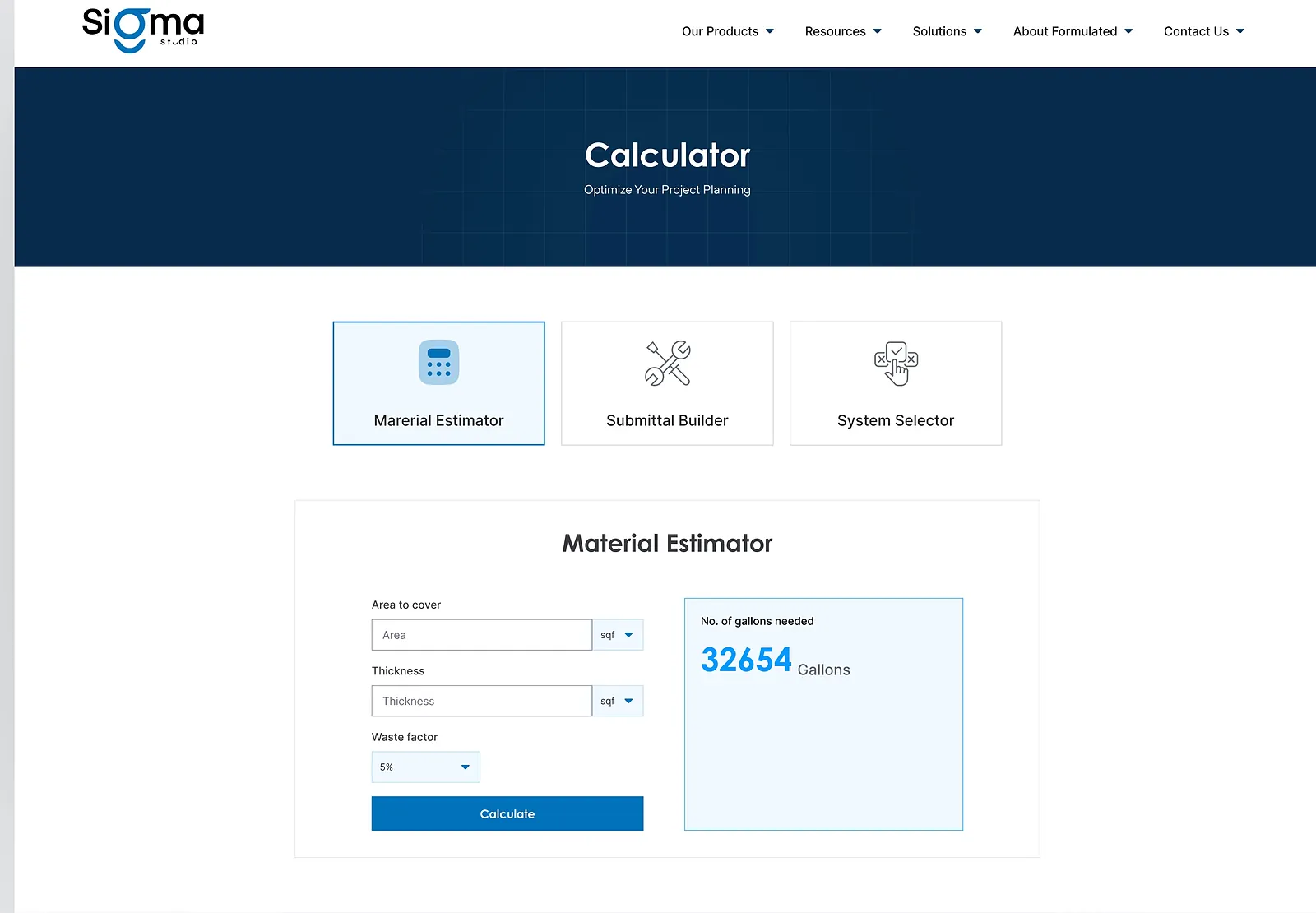 Construction materials website