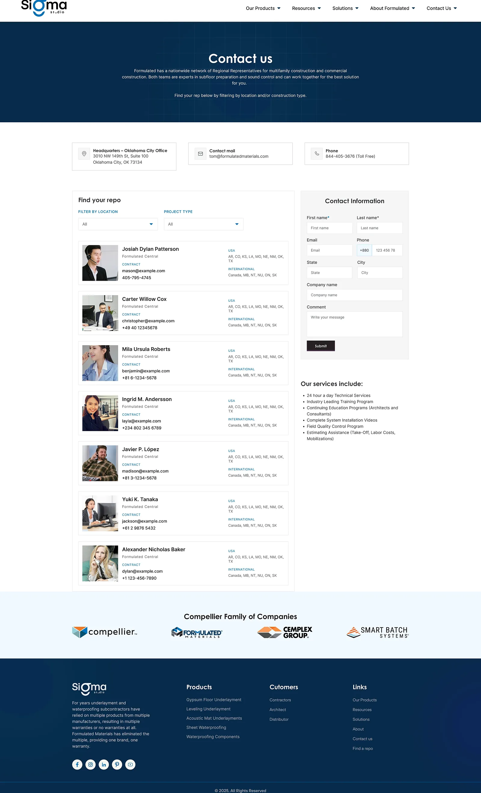 Construction materials website